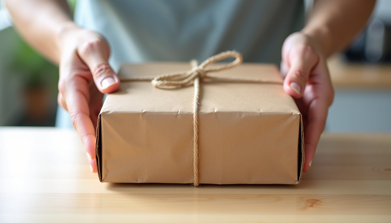 Parcels on shelving